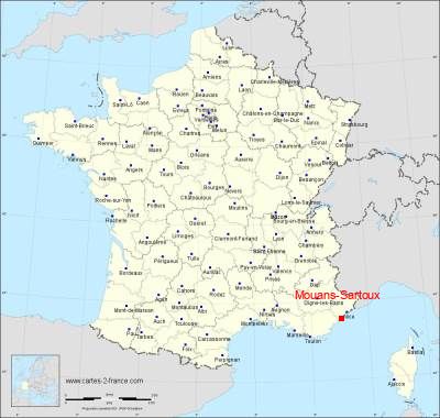 Carte de Mouans-Sartoux
