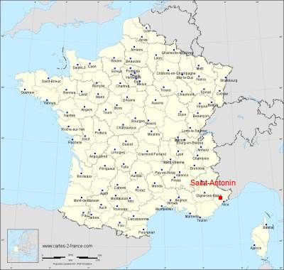 Carte de Saint-Antonin