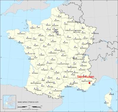 Carte de Saint-Auban