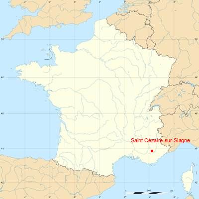 Fond de carte avec Saint-Cézaire-sur-Siagne