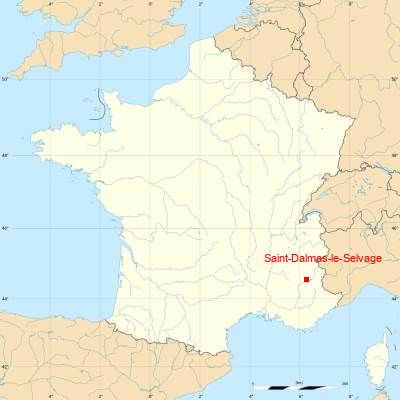 Fond de carte avec Saint-Dalmas-le-Selvage