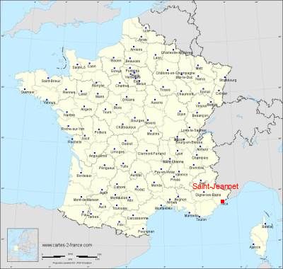Carte de Saint-Jeannet