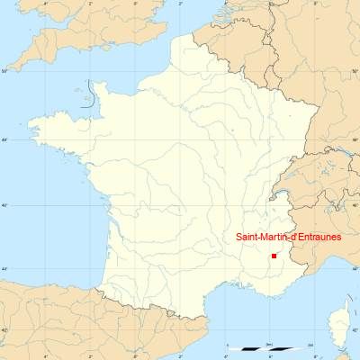 Fond de carte avec Saint-Martin-d'Entraunes