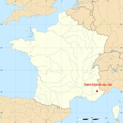 Fond de carte avec Saint-Martin-du-Var