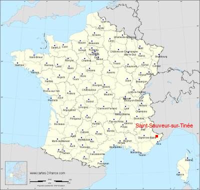 Carte de Saint-Sauveur-sur-Tinée