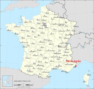Carte de Sainte-Agnès