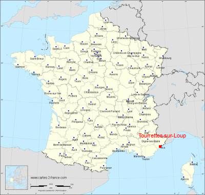 Carte de Tourrettes-sur-Loup