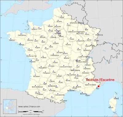 Carte de Touët-de-l'Escarène