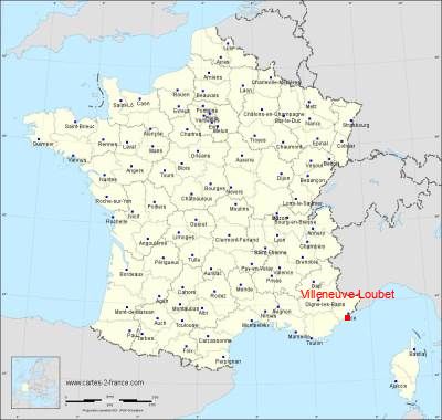 Carte de Villeneuve-Loubet