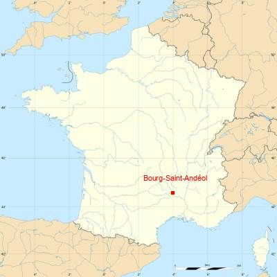 Fond de carte avec Bourg-Saint-Andéol