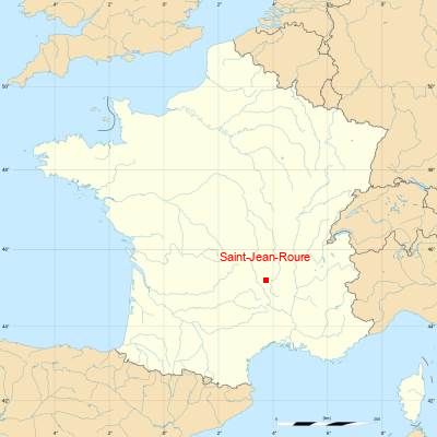 Fond de carte avec Saint-Jean-Roure