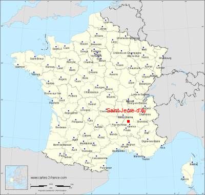 Carte de Saint-Jeure-d'Ay