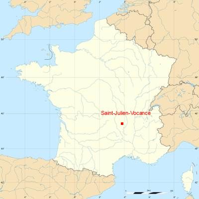 Fond de carte avec Saint-Julien-Vocance