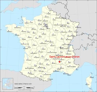 Carte de Saint-Laurent-sous-Coiron