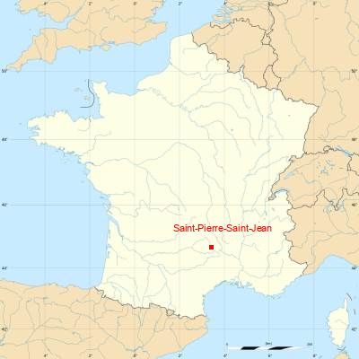 Fond de carte avec Saint-Pierre-Saint-Jean