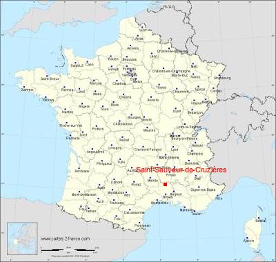 Carte de Saint-Sauveur-de-Cruzières