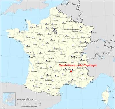 Carte de Saint-Sauveur-de-Montagut