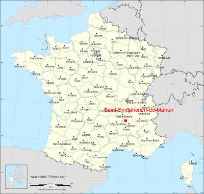 Carte de Saint-Symphorien-de-Mahun
