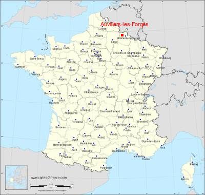 Carte de Auvillers-les-Forges