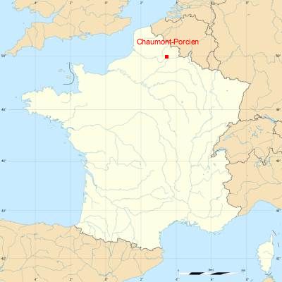 Fond de carte avec Chaumont-Porcien