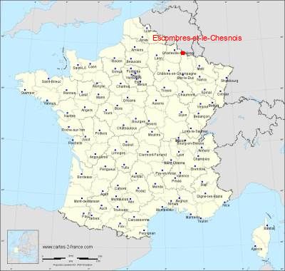 Carte de Escombres-et-le-Chesnois