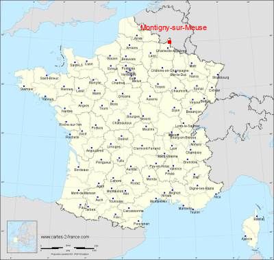 Carte de Montigny-sur-Meuse