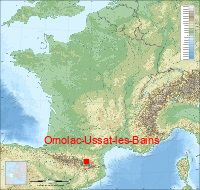 localisation mairie de Ornolac-Ussat-les-Bains