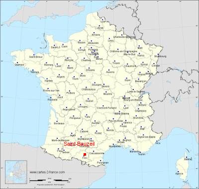 Carte de Saint-Bauzeil