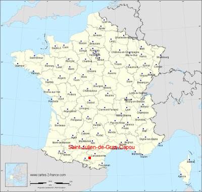 Carte de Saint-Julien-de-Gras-Capou