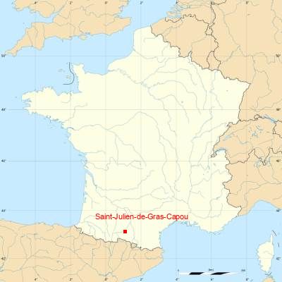 Fond de carte avec Saint-Julien-de-Gras-Capou