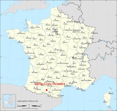 Carte de Sainte-Croix-Volvestre