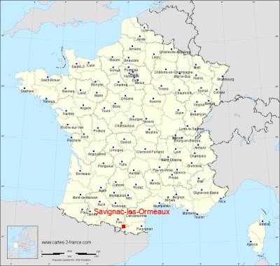 Carte de Savignac-les-Ormeaux