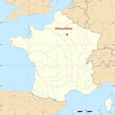 Fond de carte avec Allibaudières