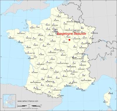 Carte de Bragelogne-Beauvoir