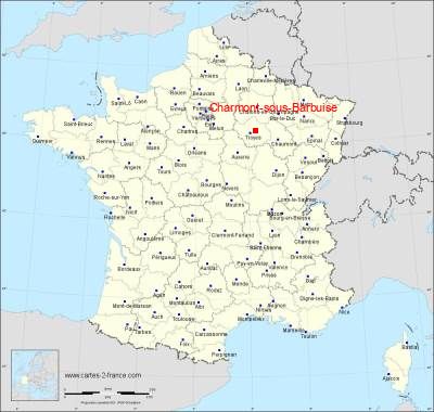 Carte de Charmont-sous-Barbuise
