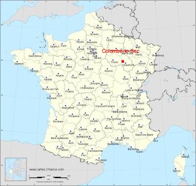 Carte de Colombé-le-Sec