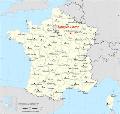 Carte de Mailly-le-Camp