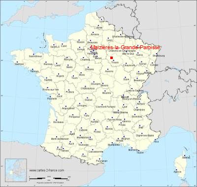 Carte de Maizières-la-Grande-Paroisse