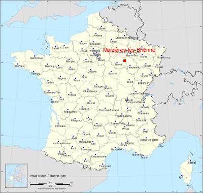 Carte de Maizières-lès-Brienne