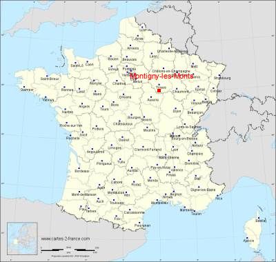 Carte de Montigny-les-Monts