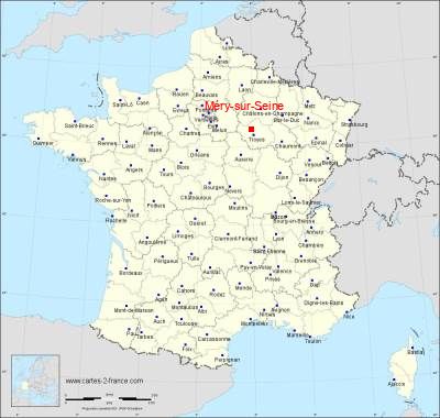 Carte de Méry-sur-Seine
