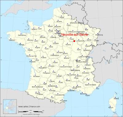 Carte de Neuville-sur-Seine