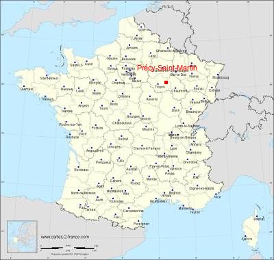 Carte de Précy-Saint-Martin