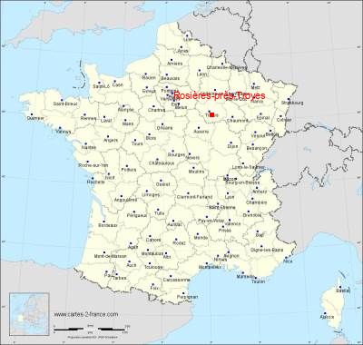 Carte de Rosières-près-Troyes