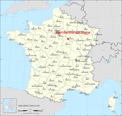 Carte de Saint-Benoist-sur-Vanne