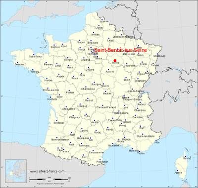 Carte de Saint-Benoît-sur-Seine