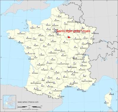 Carte de Saint-Léger-près-Troyes