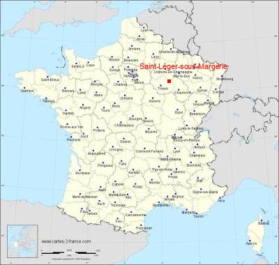 Carte de Saint-Léger-sous-Margerie