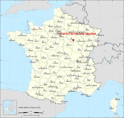 Carte de Saint-Parres-lès-Vaudes
