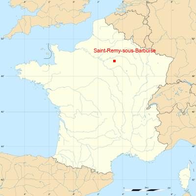 Fond de carte avec Saint-Remy-sous-Barbuise